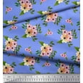 thumbnail image 2 of Soimoi Moss Georgette Fabric Leaves & Wild Flower Floral Printed Fabric 1 Yard 42 Inch Wide, 2 of 3