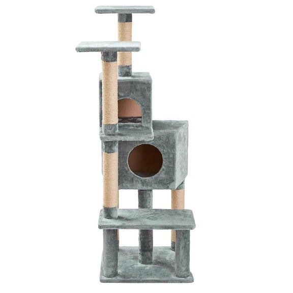 Two by Two Greenwich - Gray Scratching Post Cat Furniture - 63 in. Tall