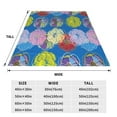 thumbnail image 3 of Fuzoiu Colorful floral Print Ultra-Soft Micro Fleece Blanket,All Seasons Flannel Throw, Lightweight Blanket for Bed, Sofa, Couch, Movie Night, Camping, and Travel-80"x60", 3 of 7