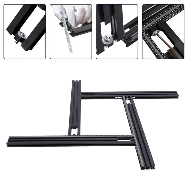 Woodworking Guide Rail Joining Set, Multi Function Guide Rail Joining Set Non Deform for Edging Machine