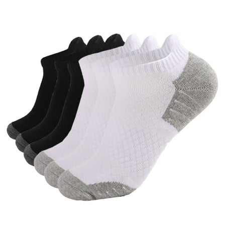 

GWAABD Ladies Heel Socks Breathable Socks 6 Sports Running with Cushioning Ankle Pairs Women Socks and Socks Low Men Cut Socks
