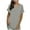 Gray, variant on WREESH Women's Fashion T-Shirts Solid Color Short Sleeve Tops with Notch Neck and Ruffle Sleeve Olive Green