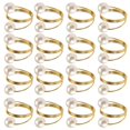 thumbnail image 2 of Tnobhg 12/20Pcs Faux Pearl Napkin Ring Set Napkin Ring Buckles Metal Spring Napkin Holder Wedding Birthday Table Decoration, 2 of 8
