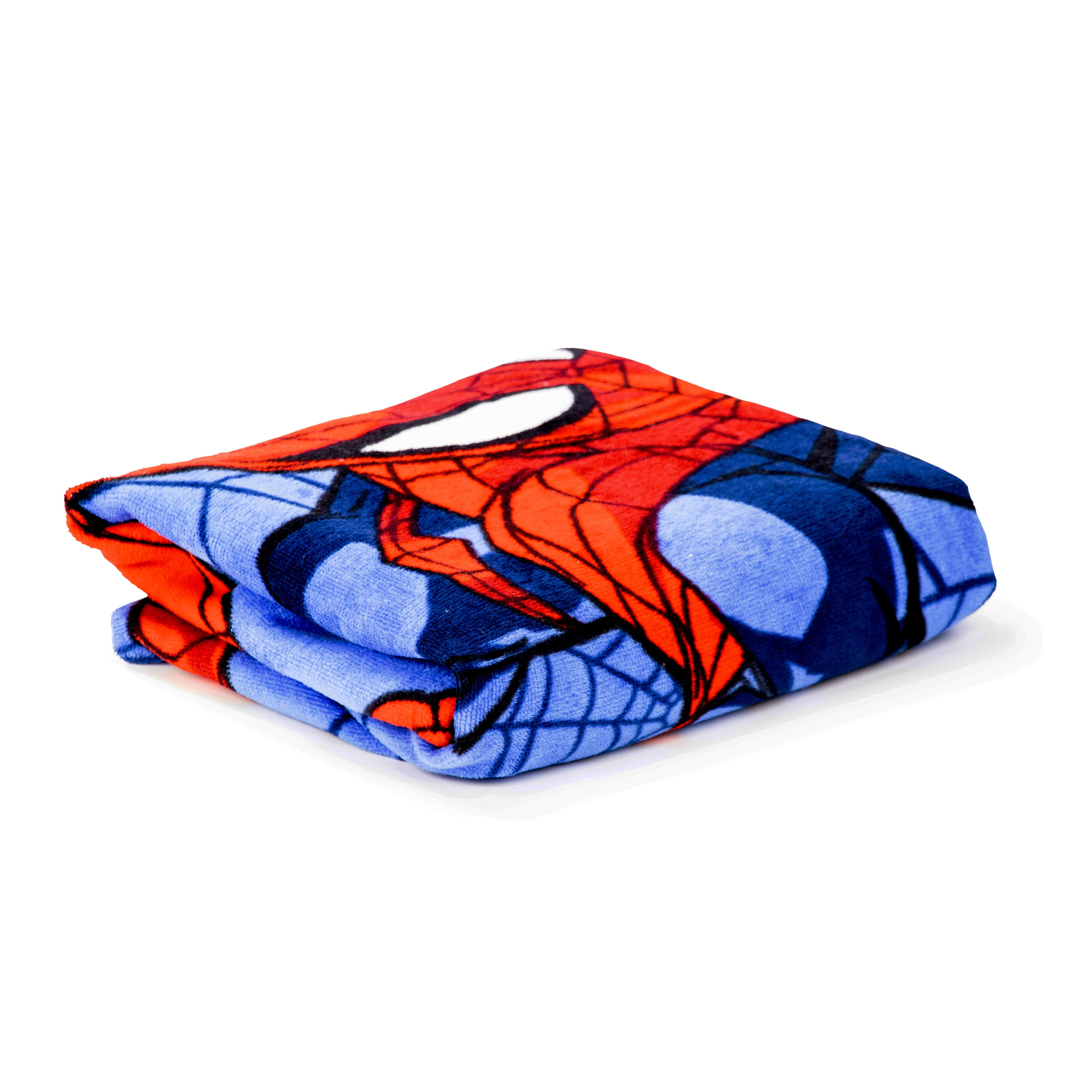 Spider-Man Kids 27" x 54" Bath Towel, Cotton, Blue, Marvel