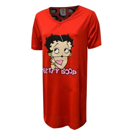 

Generic Women s Betty Boop Classic Red Nightshirt (Medium)
