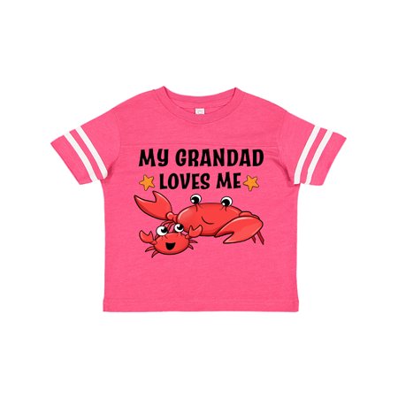 

Inktastic My Grandad Loves Me- cute crab family Gift Toddler Boy or Toddler Girl T-Shirt