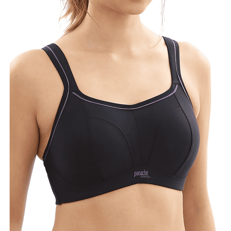Panache BLACK Medium Control Wireless Sports Bra US 34J UK 34GG Walmart