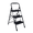 3 Step Ladder, variant on 4 Step Folding Steel Step Stool Ladder with Handrail, Wide Anti-Slip Rubber Pedals & Safety Lock Mechanism, 300 LBS Heavy Duty Portable Fold Up Step Ladder for Indoor Household Painting Bulb Replacem