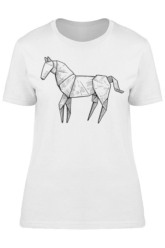 Horse Origami Line Art Tee Women's -Image by Shutterstock