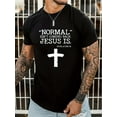 thumbnail image 1 of Men's Casual Cross Slightly Stretch Graphic Tee, Male Clothes For Summer, 1 of 4