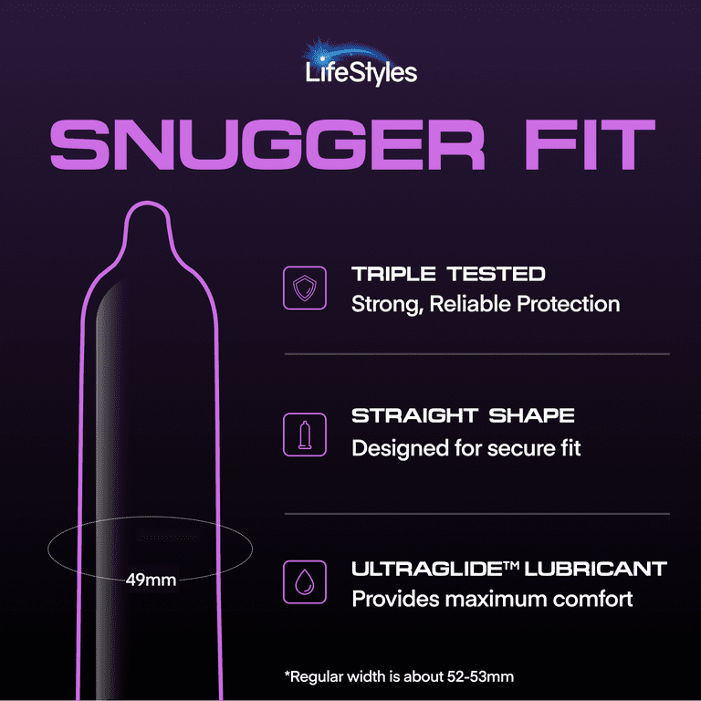 2 pack) LifeStyles Snugger Fit Lubricated Natural Latex Condoms, 25 Count -  Walmart.com