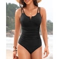 thumbnail image 3 of Traje de baño de una pieza Yonique Tummy Control V Wired Black XL, 3 of 5