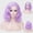 Purple, variant on Short Wavy Bob Wig for Women, Synthetic Heat Resistant Lace Hairline Natural Looking Everyday Fashion Wig(Red,35cm)