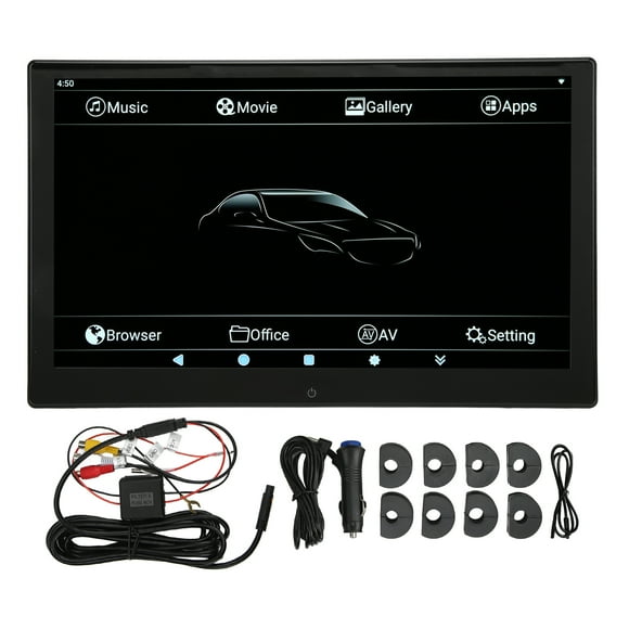 ANGGREK Car Headrest Video Player,13.3in Car Headrest Monitor 4K 1080P Touch Screen 2+16G Back Pillow Multimedia Player For 10.0,Car Headrest Multimedia Player