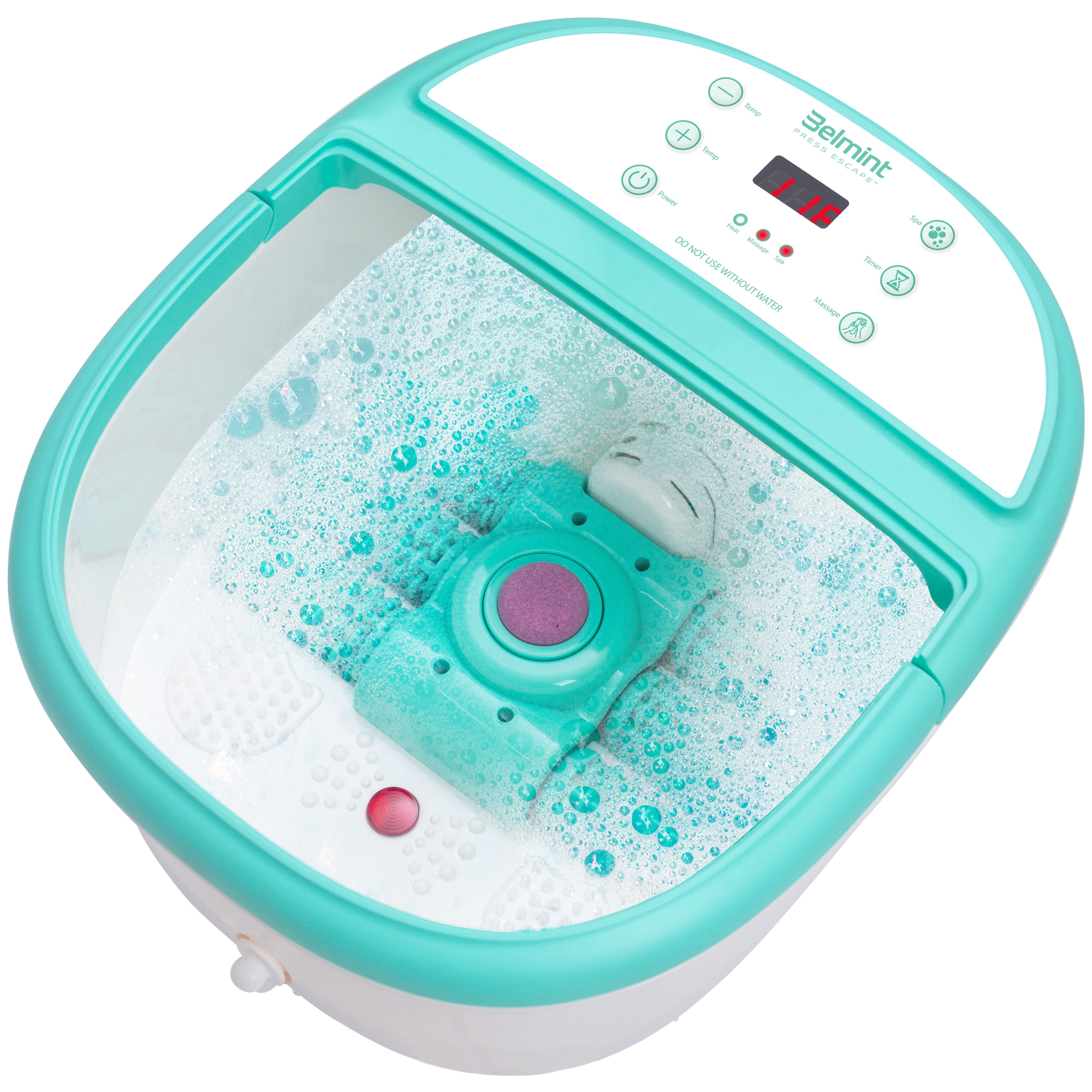 Belmint Shiatsu Rollers Foot Spa Bath Massager with Heat and Bubbles