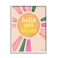 thumbnail image 5 of Stupell Industries Hello Sunshine Groovy Text Pink Green Sun Rays Graphic Art White Framed Art Print Wall Art, Design by Ilene Segal, 5 of 5