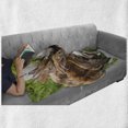 thumbnail image 6 of Bunny Soft Flannel Fleece Blanket, Real Life Image of a Group of Rabbits Eating Food in the Garden Feeding Animalistic, Cozy Plush for Indoor and Outdoor Use, 50" x 60", Multicolor, by Ambesonne, 6 of 6