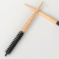 thumbnail image 4 of 2pcs Nylon Bristle Rolling Comb Wood Handle Hair Curly Brush Hair Styling Brush, 4 of 6
