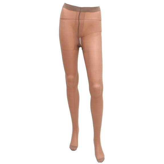 MUSEYA 3 Pairs of Panty-Hose Stockings T Shaped Crotch Grey Nylon Elastic Design