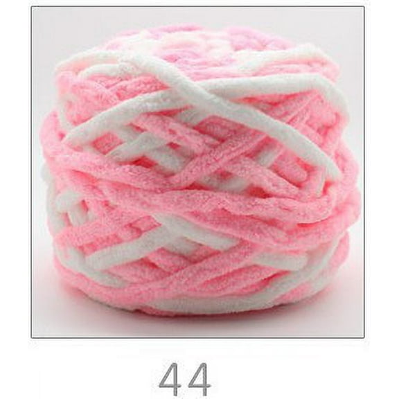 Nvzi Thick Yarn for Crocheting,ice yarn, 95g 1 roll, Polyester Yarn – Ideal for Knitting Scarves, Sweaters, Hats & More, Soft, Warm & Breathable Crochet Yarn for DIY Crafts,pink&white