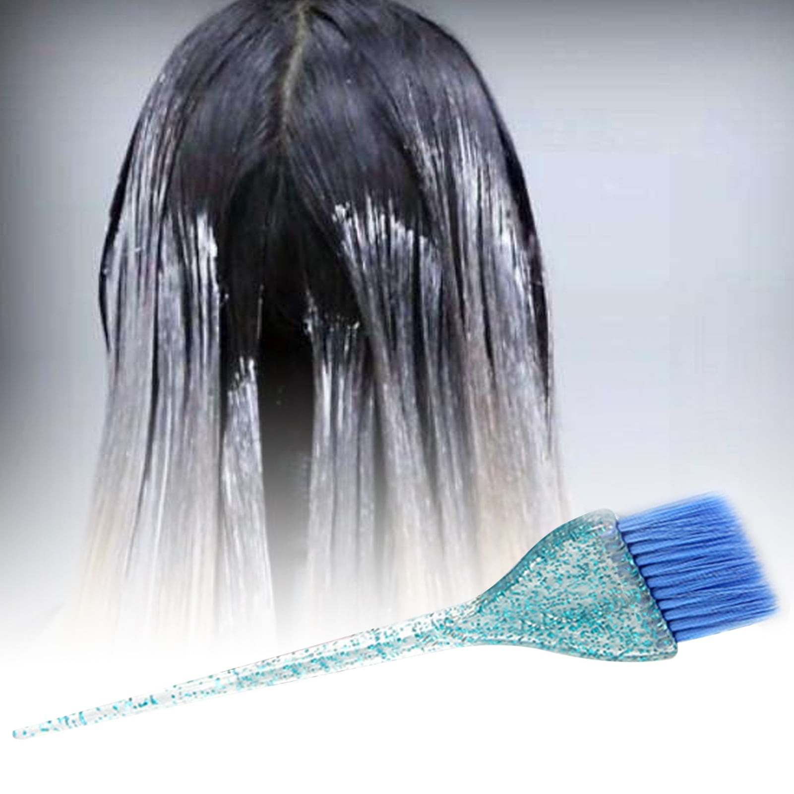 Bcloud Hairdressing Hair Dye Tint Coloring Bush with Transparent Glitter  Decor Handle - Walmart.com