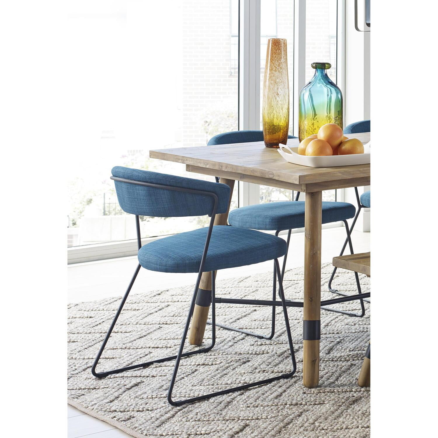 Adria Dining Chair BlueSet Of TwoFinishPowder coated,Style