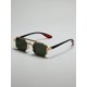 thumbnail image 4 of 1pair Unisex Metallic Geometric Frame & Fashionable Decor Casual Sunglasses, 4 of 4