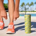 thumbnail image 2 of 20oz Yellow Lemon Fruit Slices LightGreen Pattern Skinny Tumblers Stainless Steel Tumbler with Lid and Straw,Vacuum Insulated Double Wall Travel Tumbler Cups with Cleaning Brush for Coffee,Tea, 2 of 6