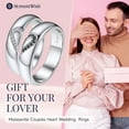 thumbnail image 6 of MomentWish Promise Ring, White Moissanite Wedding Band for Her, Matching Rings for Couple,925 Sterling Silver Eternity Ring-Size7, 6 of 7