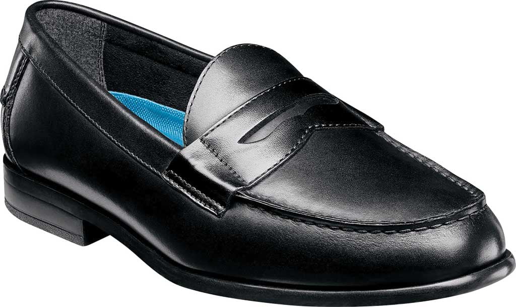 Men s Nunn Bush Drexel Penny Loafer Black Leather 11 W Walmart