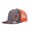 Brown and orange, variant on Hunting Deer Fish American Flag Leather Patch Trucker Hat, Adjustable Snapback Cap for Men Women, Vacation Travel Daily Outdoor Wear