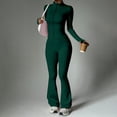 thumbnail image 6 of adaychics Yoga Outfits for Womens 2 Piece Set Long Sleeve Full Zip Jacket and High Waisted Flared Gym Leggings Set for Workout, 6 of 9