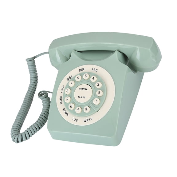 Teléfonos Con Cable Tipo De Botón Estructura Mejorada Teléfono Con Cable Diseño De Esfera Táctil Antiguo Vintage Línea Fija Hogar Oficina Hotel Advancent EL013969-00