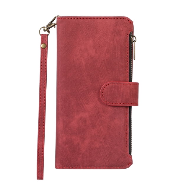 PU Leather Case For Samsung Galaxy S23 S22 S21 Plus Note 20 Ultra Zipper Wallet Flip Card Slot Phone Bag Cover
