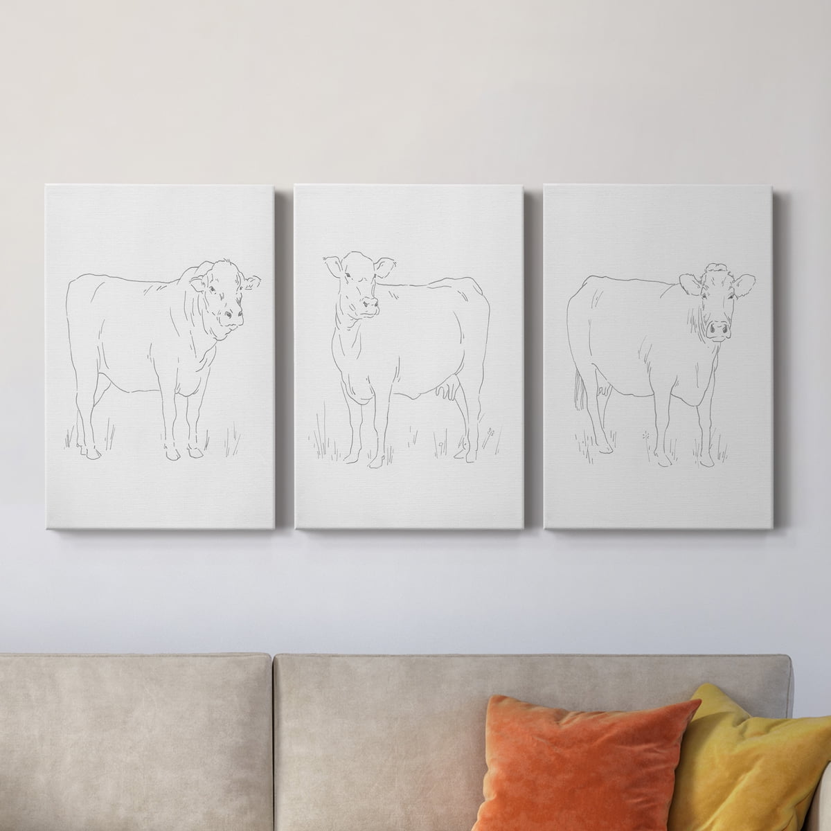 Limousin Cattle I Premium Gallery Wrapped Canvas - Ready to Hang - 8 x 12 Each