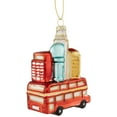 thumbnail image 4 of Northlight Merry Christmas Double Decker Tour Bus Glass Ornament - 4.5" - Gold and Red, 4 of 5