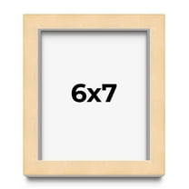6x7 Frame Beige Real Wood Picture Frame Width 0.75 inches | Interior Frame Depth 0.5 inches |