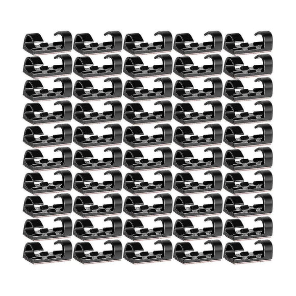 80 Pcs Pinces à Câble, Porte-Câbles avec Base Adhésive Sécurisée