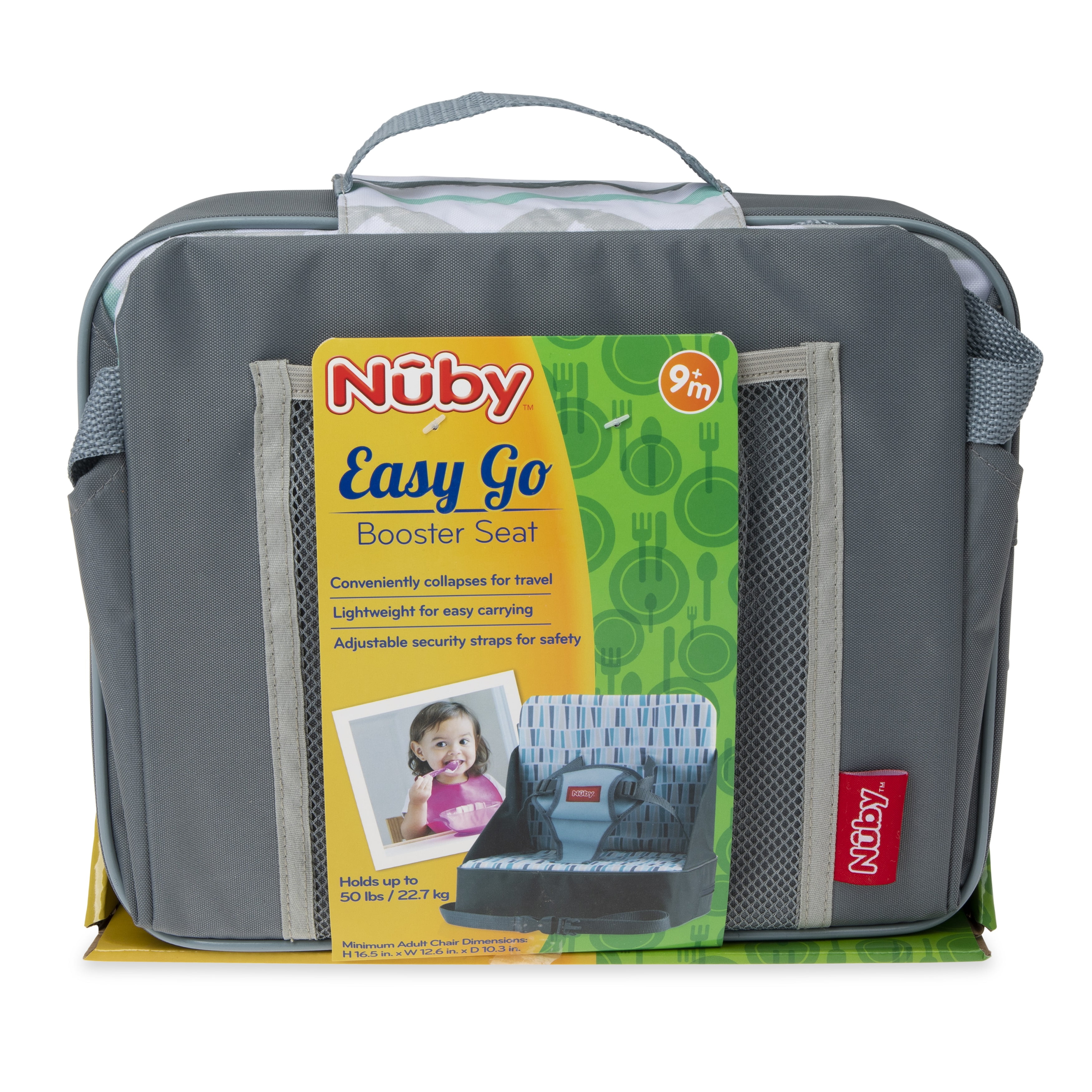Dropship Nuby Easy Go Booster Seat With Adjustable Safety Straps And  Harness, Gray , Unisex to Sell Online at a Lower Price