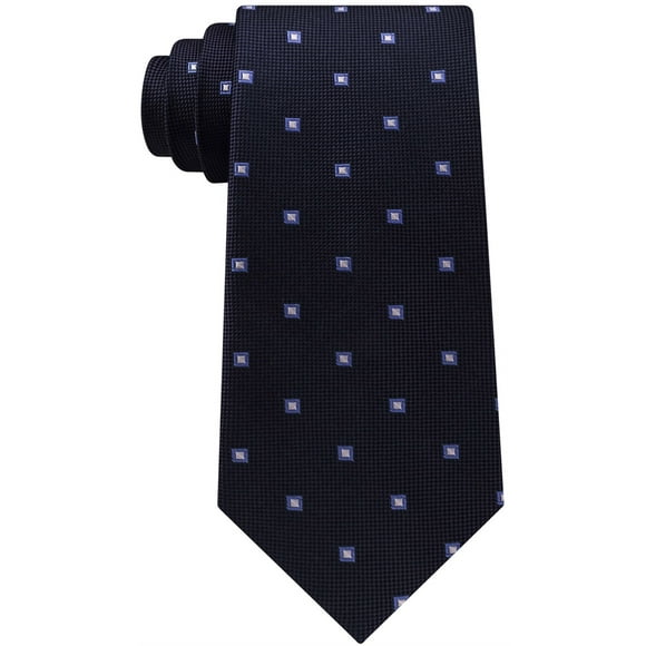 Club Room Mens Geometric Self-tied Necktie, Blue, One Size