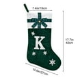 thumbnail image 3 of LanSuare Christmas Stockings Knit, 17.7Inch Embroidered Initial Letter Xmas Stockings, A-Z Green Christmas Hanging Stockings for Family Christmas Decoration（K）, 3 of 5