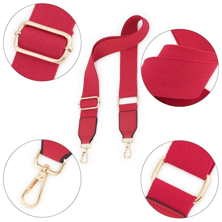 Deago Wide Purse Strap Replacement Adjustable Canvas Crossbody Handbag  Shoulder Bag Strap (Navy)