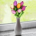 thumbnail image 6 of 20 Pcs Artificial Red Tulip Flowers Faux Tulip Stems PU Real Touch Tulips 13.7" Tall for Spring Easter Vase Wedding Bouquets Floral Arrangements Wreath Table Centerpiece Indoor Outdoor Decoration, 6 of 9