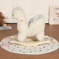 thumbnail image 5 of DIPU-Home Alpaca Ride-On Rocking with Lullaby Song, Hand Puppets, Safety Belt, Plush Rocking Horse for Ages 1-3, Interactive Kids Rocker, White, 5 of 7