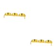 thumbnail image 1 of Transemion Candle Holder Candlestick Ghee Lamp Menorah Meditation for Study Restaurant Gold 16×5×3cm 2Set, 1 of 6