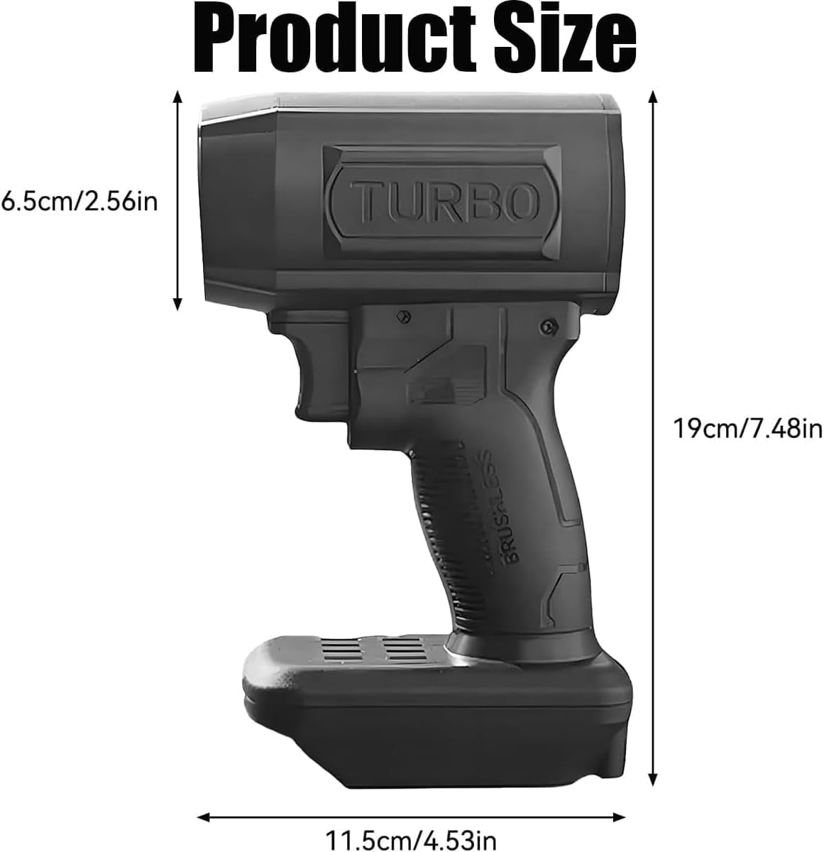 Storm Industries Jet Blower 2.0, Storm Industries Blower, 130,000 RPM, 200 Mph, Portable Handheld Turbo Blowers, for Car, Patio, Lawn, Blowing Leaves (for Milwaukee Batteries)