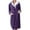 Dark Purple, variant on Soft Women Long Robe Cozy Fleece Loungewear Hooded Bathrobe for Home Wear Winter Warm Printed Comfort Robe XXL Size Beige