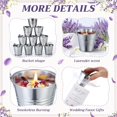 thumbnail image 3 of 24 Sets Scented Candle Gift Mini 1.8 oz Lavender Soy Wax Iron Bucket Aromatherapy Candle with Dried Flower Thank You Card for Baby Shower Bridal Wedding Birthday Party Favor Guest, 3 of 7