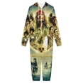 thumbnail image 3 of Pirates of The Caribbean Women Men Pajamas Zipper Onesie Jumpsuit Hooded One Piece Sleepwear, 3 of 8