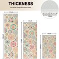 thumbnail image 4 of Multicolor Ethnic Floral Pattern Kitchen Rugs Sets Of 3,Kitchen Runner Rugs Non Skid Washable,Decorative Kitchen Floor Mats for Kitchen,Sink,Laundry,17"x30"+ 17"x47" + 17"x59", 4 of 6